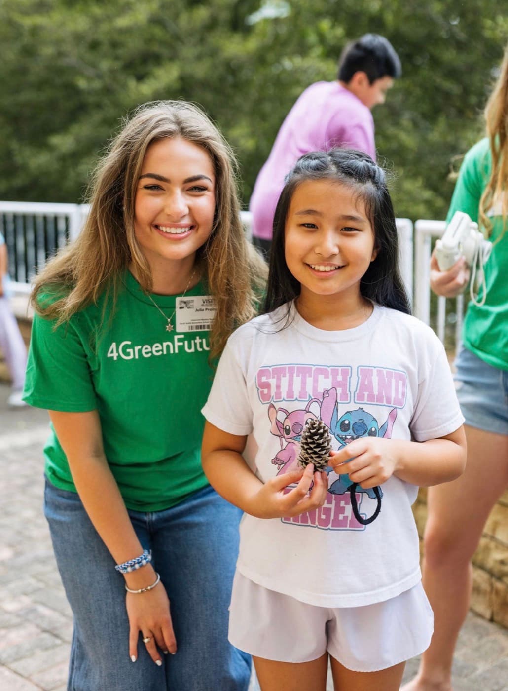 4 Green Futures founder with an elementary student